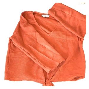 Madewell orange tie top